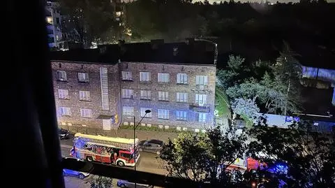 Pożar pustostanu na Woli