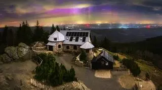 Zorza polarna w Szklarskiej Porębie (Dolnośląskie) 