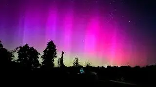 Zorza w noc Perseidów nad Osetnem