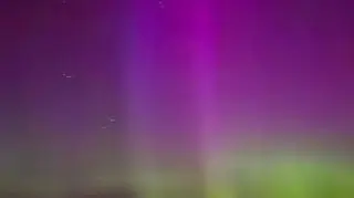 Zorza nad Półwyspem Helskim 