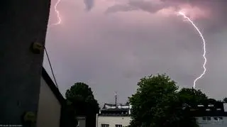 Burza z gradem na Saskiej Kępie