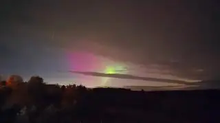 Zorza polarna w Rakowie (Zachodniopomorskie)