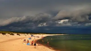 Ulewa w Ustce (Pomorskie)