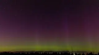Zorza polarna w okolicach Węgorzewa
