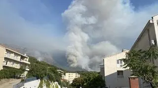 Pożar w Tučepi w Chorwacji, dzień 2