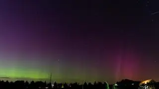 Zorza polarna w okolicach Węgorzewa