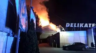Pożar hotelu w Nowym Brzesku (Małopolskie)