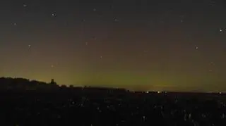 Zorza polarna, okolice Stargardu (Zachodniopomorskie)