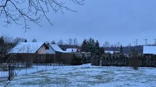 Śnieg w Węgorzewie (Warmińsko-Mazurskie) 