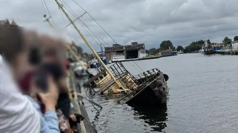 Kuter zatonął w porcie w Ustce. "Nie było co ratować"