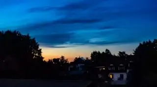 Srebrzyste obłoki w Dąbrowie Tarnowskiej (Małopolskie)