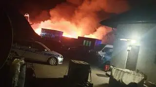 Pożar w miejscowości Koniecpol (Śląskie)