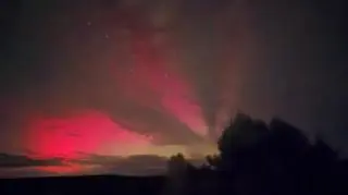 Zorza polarna w Rakowie (Zachodniopomorskie)
