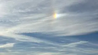 Słońce poboczne nad Sowimi Górami 