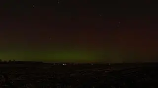 Zorza polarna, okolice Stargardu (Zachodniopomorskie)