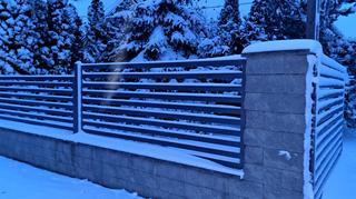 Opady śniegu, Nieciki (Podlaskie) 