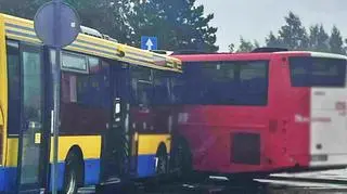 Zderzenie dwóch autobusów, Słupsk (Pomorskie)