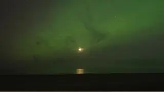 Zorza polarna, Callantsoog (północna Holandia)