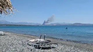Pożar na greckiej wyspie Evia