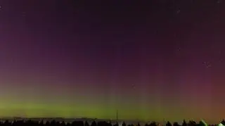 Zorza polarna w okolicach Węgorzewa