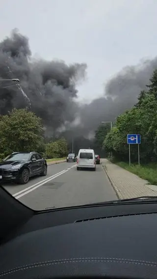Pożar szkoły w Zielonej Górze