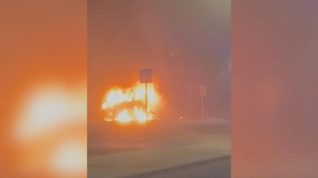 Pożar kampera w Ustce