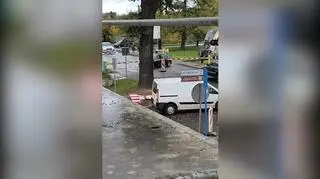 Samochód zablokował przejazd kolejowy, Tułowice (Opolskie)