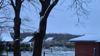 Śnieg w Węgorzewie (Warmińsko-Mazurskie) 