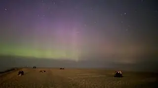 Zorza polarna w Rewie (Pomorskie)