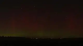 Zorza polarna, okolice Stargardu (Zachodniopomorskie)