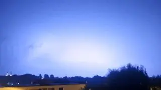 Burza nad miejscowością Pszów