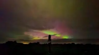 Zdjęcia zorzy w okolicach Jedwabnego (Podlaskie)