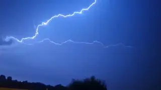 Burza nad miejscowością Pszów