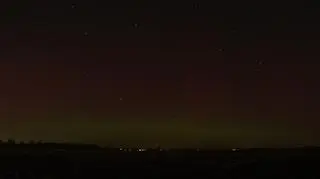 Zorza polarna, okolice Stargardu (Zachodniopomorskie)