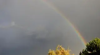 Po fali deszczu mammatusy i tęcza