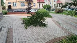 Ulewa i burza w Lęborku