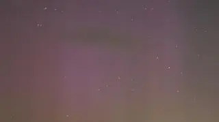 Zorza polarna w Ścinawie (Dolnośląskie)