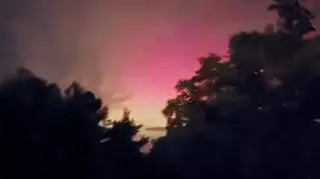 Zorza polarna w Rakowie (Zachodniopomorskie)