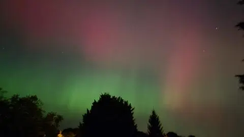 Zorza polarna w Świnoujściu 