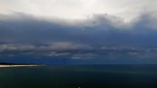 Ulewa w Ustce (Pomorskie)