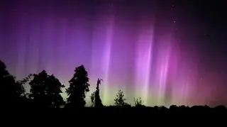 Zorza w noc Perseidów nad Osetnem