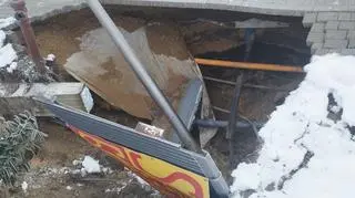 Zapadlisko w Olkuszu (Małopolskie) 