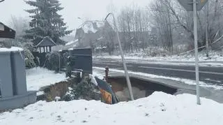 Zapadlisko w Olkuszu (Małopolskie) 