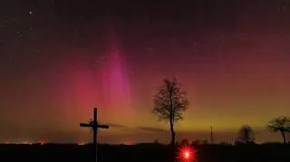 Zorza polarna na Suwalszczyźnie 