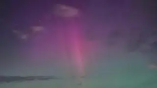 Zorza polarna nad Zieloną Górą