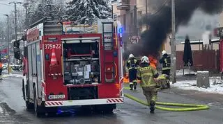 Pożar samochodu Warszawa Wesoła