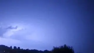 Burza nad miejscowością Pszów