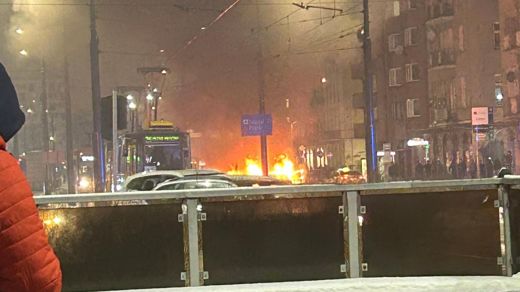 Pożar samochodu, Warszawa