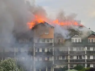 Pożar w Ząbkach (Mazowieckie)