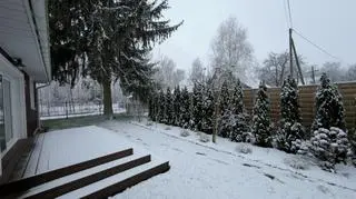 Śnieg w miejscowości Parośla (Lubelskie)